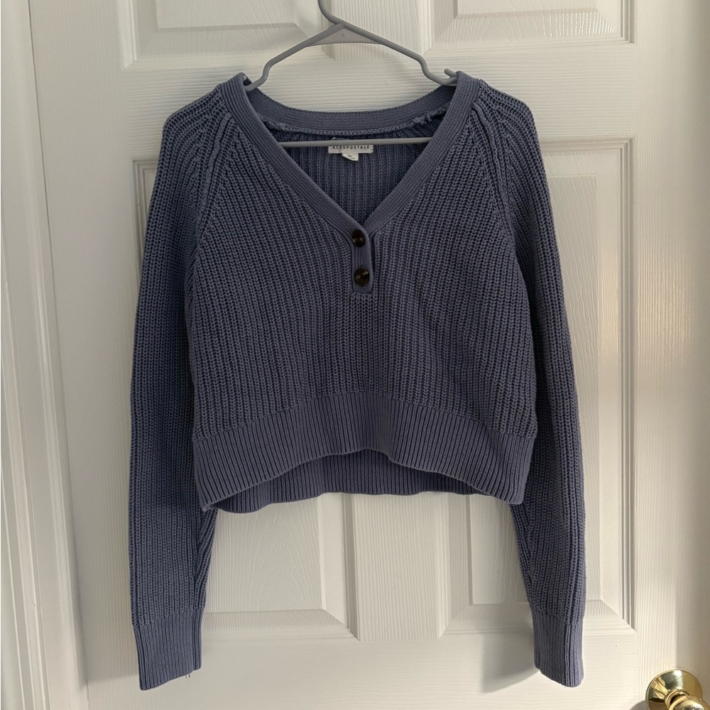 Aeropostale Blue V-Neck Sweater